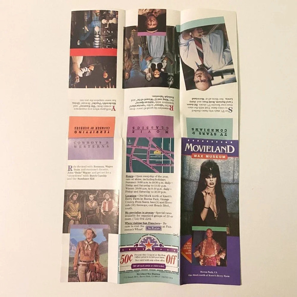 Vintage 1986 Lot of 2 Movieland Wax Museum Buena Park  California Brochure - Picture 4 of 15